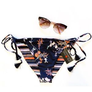 Bar III Reversible Side Ties Bikini Bottoms sz XL
